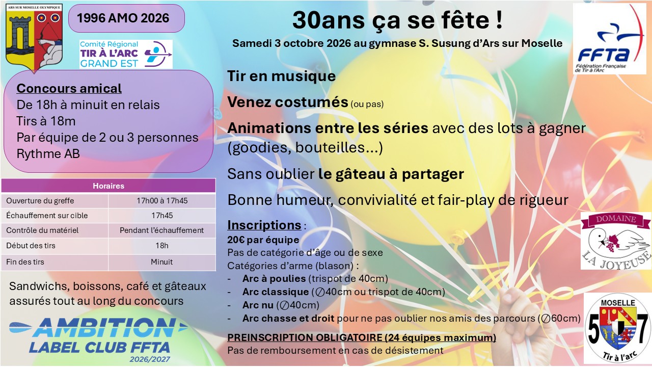 Fêtons nos 30ans !